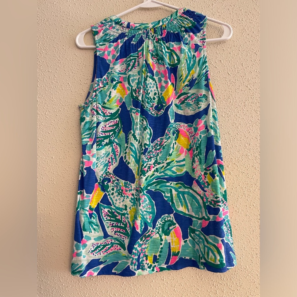 Lilly Pulitzer Women’s Small Essie Tank Top Tropical Print - Picture 4 of 8